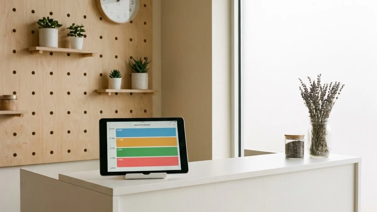 Лаванда на пултот, распоредот на таблетот, секој слот пополнет