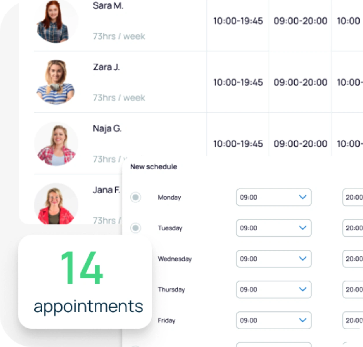 Управувајте со тимот - брзо, лесно.